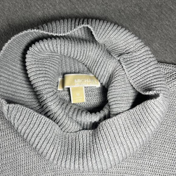 Michael Kors Womans Medium Gray Turtleneck Sweater With Michael Kors Embelem - Picture 4 of 6